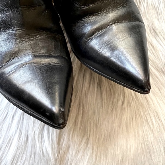 Burberry Leather Ankle Boots Booties - Picture 7 of 13